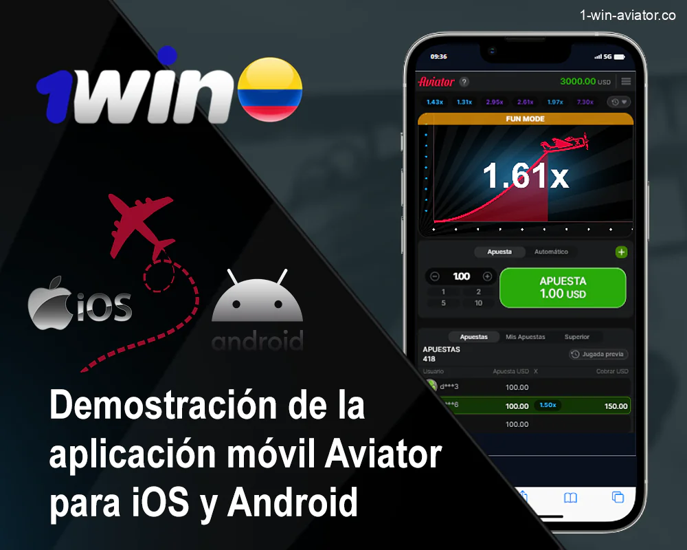 Para su dispositivo Android o iOS, descargue la aplicación 1Win Aviator para jugar a la versión demo